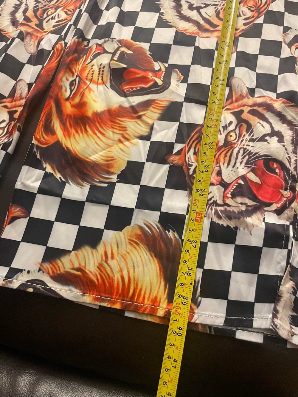 NWT Dressed in Lala Lions Tigers & Check Oh My Satin Set L/XL - Oversized - Picture 6 of 11
